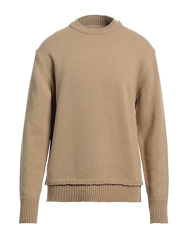 MAISON MARGIELA Pullover Sabbia 46% Lana, 31% Lino, 23% Cotone, Pelle di bovino