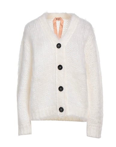 N°21 Strickjacke Elfenbein 80% Mohairwolle, 20% Polyamid