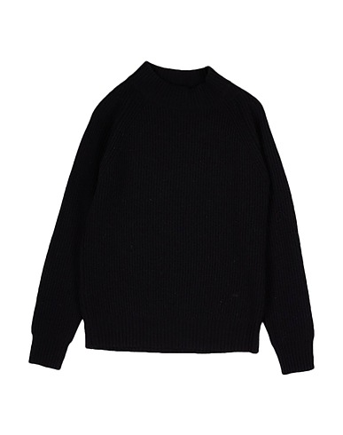 PAOLO PECORA Polo neck Black 100% Merino Wool