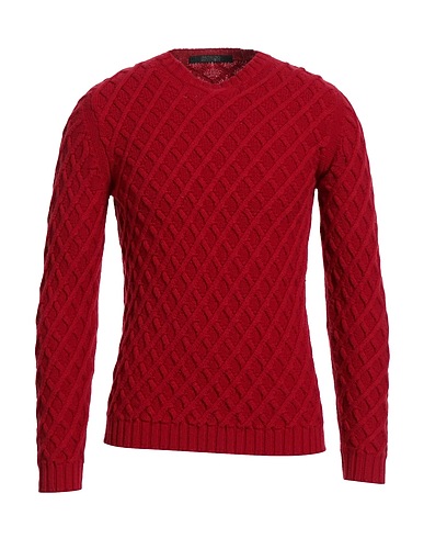 MESSAGERIE Jumper Red 100% Virgin Wool