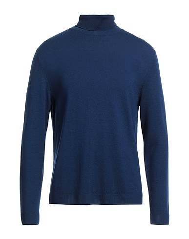 MASSIMO ALBA Polo neck Navy blue 100% Wool