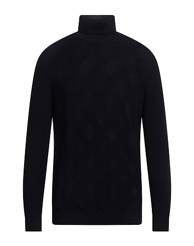 ANDREA FENZI Turtleneck Midnight blue 50% Merino Wool, 50% Acrylic