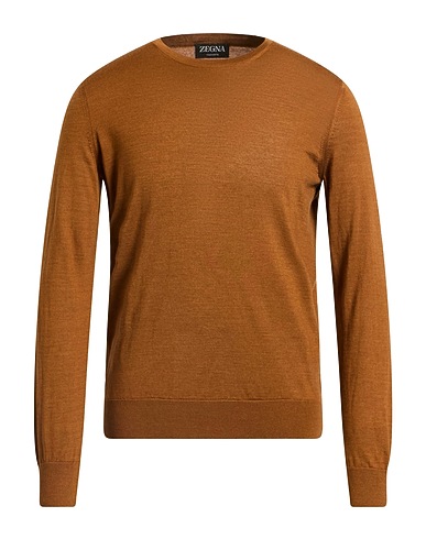ZEGNA Cashmere jumper Brown 70% Cashmere, 30% Silk