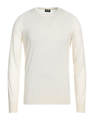 ZEGNA Kaschmirpullover  Cremeweiß 70% Kaschmir, 30% Seide