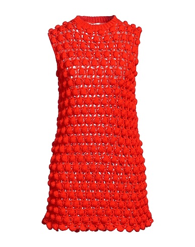 VALENTINO GARAVANI Knit dress Orange 100% Virgin Wool