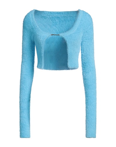 JACQUEMUS Cardigan Turquoise 98% Polyamide, 2% Elastane