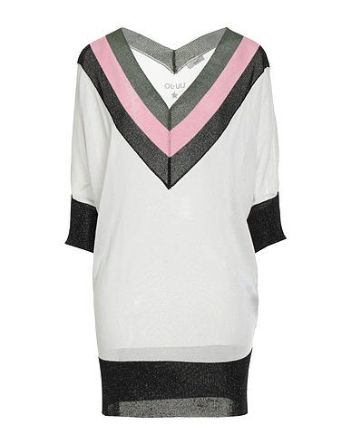 LIU •JO Jumper Off white 95% Viscose, 5% Metallic Polyester