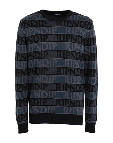 RIPNDIP Jumper Highland Knit Sweater
 Black 55% Acrylic, 45% Cotton