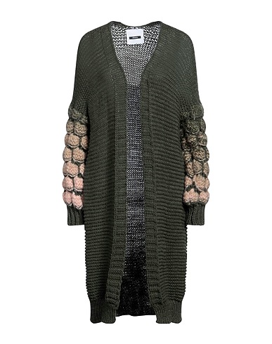 DIMORA Strickjacke Militärgrün 75% Acryl, 10% Wolle, 10% Viskose, 5% Alpakawolle