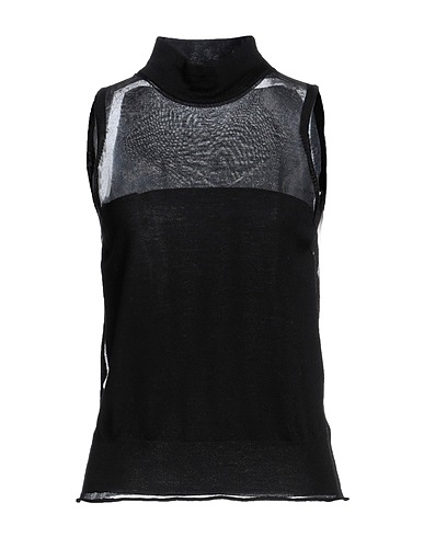 CRUCIANI Polo neck Black 85% Wool, 15% Nylon