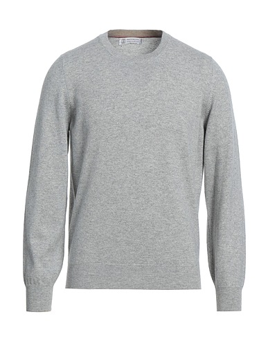 BRUNELLO CUCINELLI Cashmere blend Light grey 100% Cashmere