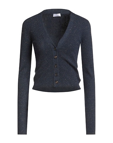 BRUNELLO CUCINELLI Cardigan Midnight blue 100% Cashmere