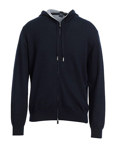 FEDELI Cardigan Midnight blue 70% Cashmere, 30% Silk