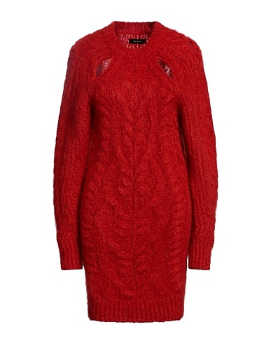 ISABEL MARANT Office dress Tomato red 79% Mohair wool, 12% Polyamide, 8% Wool, 1% Elastane