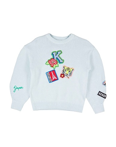 KENZO KIDS Jumper Sky blue 100% Cotton