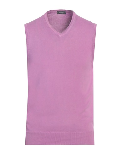 ROSSOPURO Maglia Gilet Malva 100% Cotone