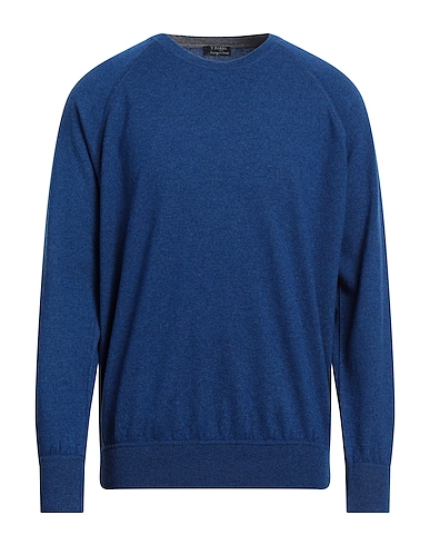BARBA Napoli Maglia in Cachemire Blu 100% Cachemire