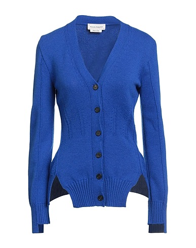 MCQUEEN Cardigan Bright blue 100% Cashmere