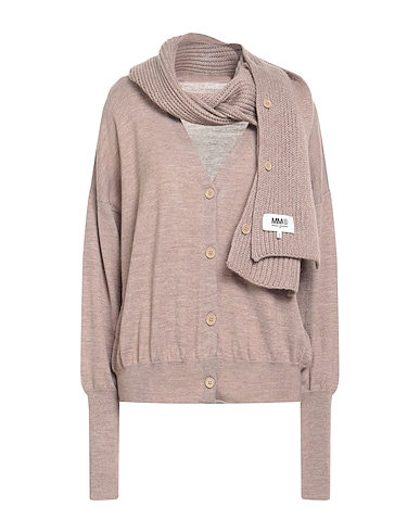 MM6 MAISON MARGIELA Cardigan Light brown 50% Acrylic, 25% Wool, 25% Alpaca wool