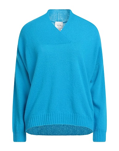 ALYSI Pullover Azzurro 55% Lana Merino, 45% Cachemire