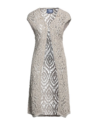 ELISA CAVALETTI by DANIELA DALLAVALLE Cardigan Beige 70% Polyester, 30% Polyamide, Viscose, Metallic fiber