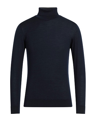 DANIELE FIESOLI Rollkragenpullover Marineblau 100% Merinowolle