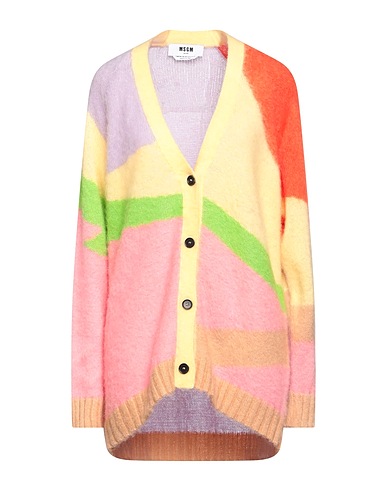 MSGM Cardigan Giallo pastello 40% Acrilico, 30% Poliammide, 30% Lana mohair