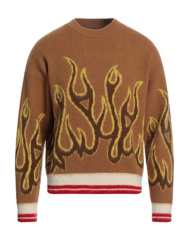 PALM ANGELS Jumper Camel 100% Virgin Wool