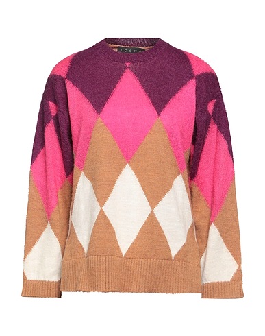 ICONA by KAOS Sweater Fuchsia 65% Acrylic, 16% Polyester, 9% Wool, 9% Polyamide, 1% Alpaca wool