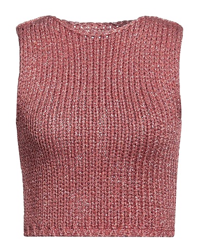 JW ANDERSON Sleeveless sweater Rust 50% Metallic Polyester, 49% Polyamide, 1% Elastane