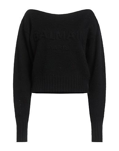 BALMAIN Pullover Schwarz 50% Schurwolle, 35% Wolle, 15% Kaschmir