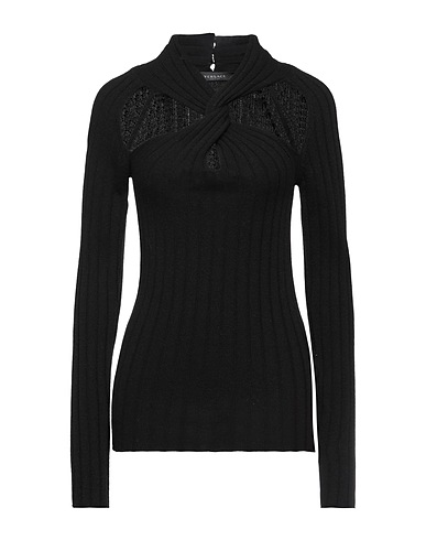 VERSACE Jumper Black 70% Wool, 30% Cashmere