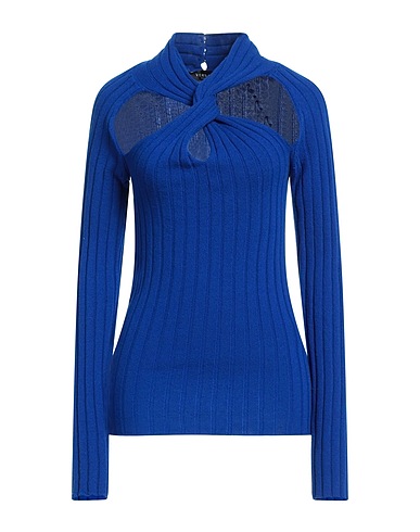 VERSACE Pullover Blu china 70% Lana, 30% Cachemire