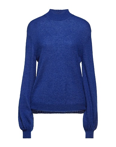 ALBERTA FERRETTI Turtleneck Bright blue 50% Mohair wool, 32% Nylon, 18% Virgin Wool