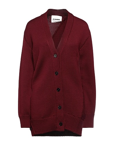 JIL SANDER Cardigan Burgundy 100% Wool