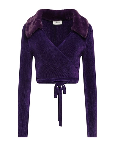 VICOLO Shrug Dark purple 86% Viscose, 12% Polyamide, 2% Elastane