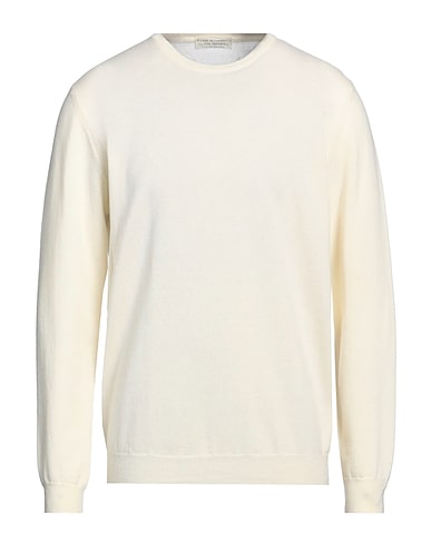 FILIPPO DE LAURENTIIS Pullover Cremeweiß 90% Super 120s Wolle, 10% Kaschmir
