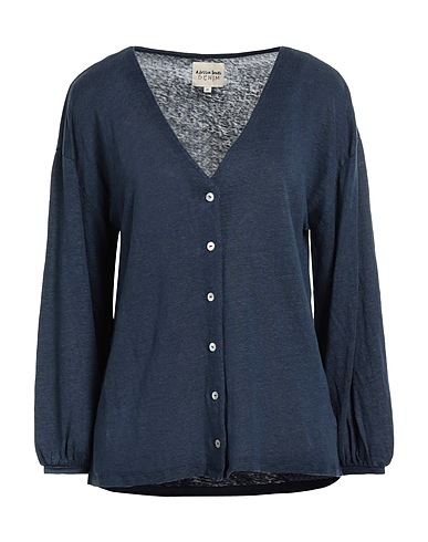 ALESSIA SANTI Strickjacke Marineblau 100% Leinen