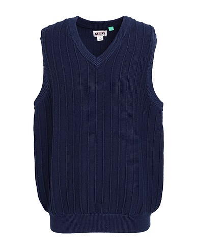 GUESS Maglia Gilet Blu navy 100% Cotone