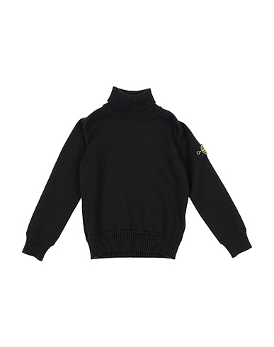 STONE ISLAND JUNIOR Rollkragenpullover Schwarz 75% Baumwolle, 25% Polyester
