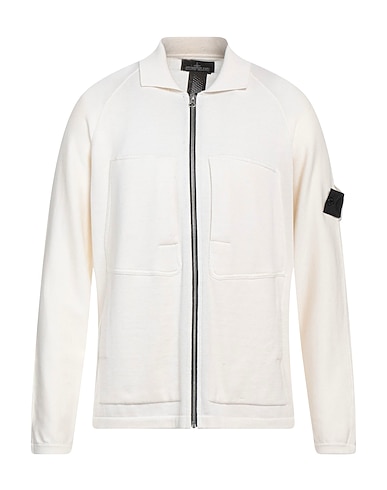 STONE ISLAND Cardigan Cream 75% Cotton, 20% Silk, 5% Cashmere