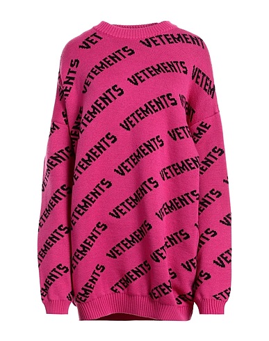 VETEMENTS Sweater Fuchsia 100% Virgin Wool