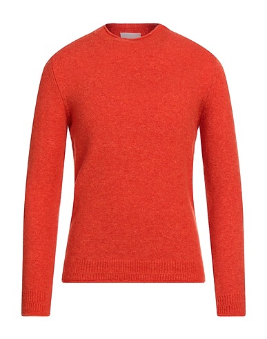 VNECK Jumper Orange 77% Wool, 22% Polyamide, 1% Elastane