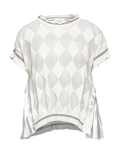 BALLANTYNE Jumper Light grey 60% Cotton, 25% Viscose, 15% Polyester