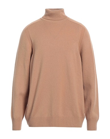 GRAN SASSO Polo neck Camel 100% Virgin Wool