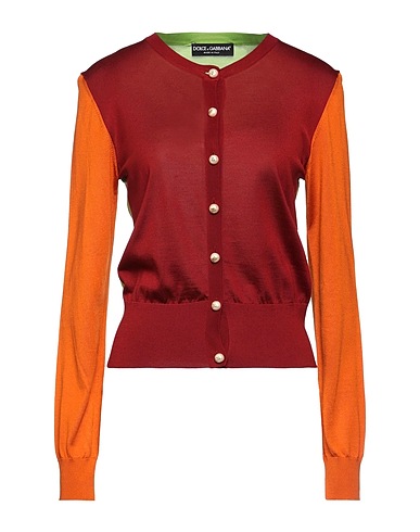 DOLCE&GABBANA Cardigan Burgundy 100% Silk