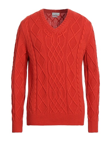 BALLANTYNE Kaschmirpullover  Tomatenrot 100% Kaschmir