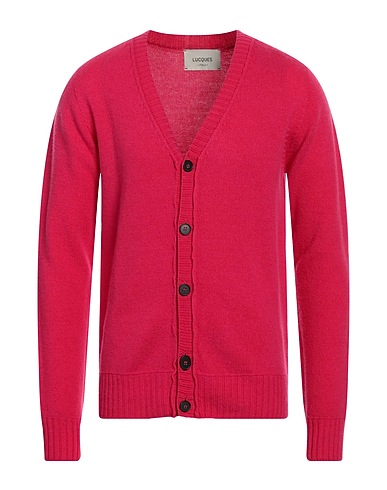 LUCQUES Cardigan Magenta 90% Wool, 10% Cashmere