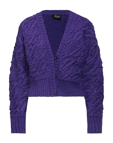 BLUMARINE Cardigan Purple 48% Mohair wool, 36% Acrylic, 9% Polyamide, 7% Polyester