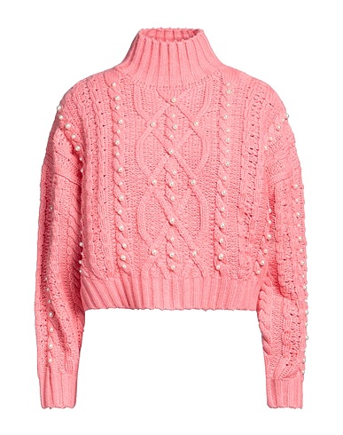 VICOLO Rollkragenpullover Rosa 40% Nylon, 30% Acryl, 30% Wolle